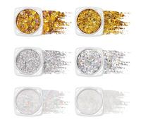 KLINNA 6 unidades de gel de purpurina para el cuerpo y las uñas, maquillaje de Halloween para carnaval | Accesorios de purpurina facial para cara y cuerpo, también para cabello