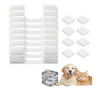 KLINNA 8 filtros de fuente para gatos, filtros de agua y esponjas de bomba de agua, filtro de repuesto para fuente de agua para gatos, sistema de resina de carbón activado, fuente de agua saludable