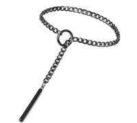 KLINNA Collar ajustable de acero inoxidable para mujer, gargantilla punk gótica con colgante de junta tórica, cadena larga como accesorio de joyería para hombres y mujeres, 60 cm