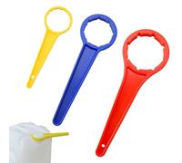 KLINNA Juego de 3 abridores de bidón, llave universal de bidón para tapa DIN 41/51/61, llave de anillo ergonómica y llave de mano para bidón de 5, 10, 20, 25, 30 litros