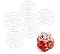 KLINNA Juego de fermentación de 5 Piezas de jarras para encurtir pepinos, Pesos de fermentación para tarros de conservas, diseño de Malla, Kimchi chucrut Verduras, para encurtir y fermentar Alimentos