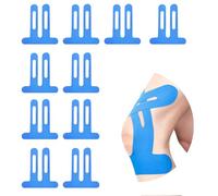 KLINNA PreCut Physio Tape, 10 unidades de cinta de kinesiología para la rodilla, elástica e impermeable para el dolor de rodilla, parche muscular profesional para deportes (azul)