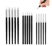 KLINNA Set de 15 Pinceles de Silicona, Herramienta de Modelado Versátil para Manualidades y Cerámica DIY, también como Pinceles de Goma para Pintura, Modelismo y Pintura por Números