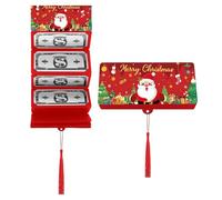 KLINNA Set de 2 Portatarjetas de Dinero o Regalo para Navidad 2026, Creativos Compartimentos para Regalos de Dinero para Navidad con 10 Ranuras como Sorpresa Especial