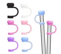 KLINNA Set de 6 Tapas de Silicona para Pajitas, Accesorios para Stanley Cup de 40 y 30 Oz - Cubiertas Antipolvo para Pajitas, Cierre Seguro, Tapa Higiénica, Vasos no incluidos