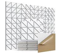 Kliplinc Paneles acústicos autoadhesivos, 12 unidades, 12 x 12 x 0,4, paneles absorbentes de sonido, paneles decorativos insonorizados de pared B