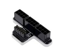 Kliplinc Tarjeta gráfica 3X8P hasta 40 Serie ATX 3.0 12V HPWR 12+4P 600W 180 grados Conexión de dirección asistida duradera fácil de usar Plata A