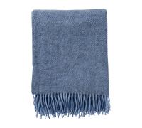 Klippan Yllefabrik Manta de lana Gotland 130x200 cm Infinity blue (azul)