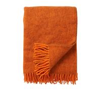 Klippan Yllefabrik Manta de lana Gotland 130x200 cm naranja