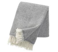 Klippan Yllefabrik Manta de lana Polka gris