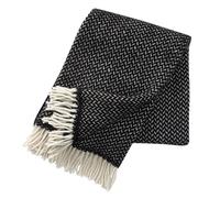 Klippan Yllefabrik Manta de lana Polka negro