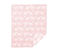 Klippan Yllefabrik Manta infantil de algodón Bää Soft pink. 70x90 cm