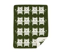 Klippan Yllefabrik Plaid chenilla Little Me verde