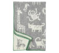 Klippan Yllefabrik Plaid de lana Jungle gris