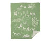 Klippan Yllefabrik Plaid infantil Little Bear verde