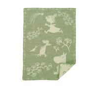 Klippan Yllefabrik Plaid infantil Moomin winterland 65x90 cm Frost green