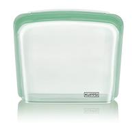 Klippsi® Bolsa de silicona reutilizable de 3 litros, resistente a desgarros, resistente al calor, al frío, a prueba de fugas, apta para lavavajillas (verde)