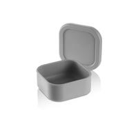 KLIPPSI® Fiambrera de silicona platino, resistente al calor, resistente al frío, a prueba de fugas, apto para lavavajillas (gris, S)