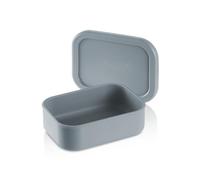 KLIPPSI® Fiambrera mediana, fiambrera de silicona platino, resistente al calor, resistente al frío, a prueba de fugas, apta para lavavajillas (azul claro)