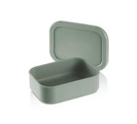 KLIPPSI® Fiambrera mediana, fiambrera de silicona platino, resistente al calor, resistente al frío, a prueba de fugas, apta para lavavajillas (verde)