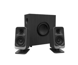 Klipsch ProMedia Lumina 2.1 - Altavoz de Escritorio - Sonido Americano Legendario, USB-C, Bluetooth 5.3, iluminación Individual, subwoofer Compacto, Negro