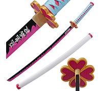 kljhld Espada de Cosplay de Espada de Anime de bambú, Espada Katana de Demon Slayer Kanroji Mitsuri Espada Katana 103 cm / 40 Pulgadas