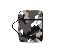 KLJnmbb Ack - Bolsa de almacenamiento de Biblia impermeable con estampado de camuflaje gris y blanco, organizador religioso, soporte para las Escrituras para viajes a la iglesia