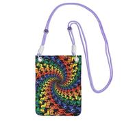 KLJnmbb Bear Dancing - Bolso cruzado para teléfono móvil con estampado de teñido anudado para mujeres y hombres, accesorio de viaje, Purple, Talla única