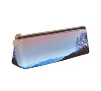 KLJnmbb Blue Ridge Mountains - Estuche elegante con diseño de montañas y gran capacidad con cremallera para herramientas de escritura
