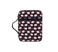 KLJnmbb Bolsa de almacenamiento de la Biblia impermeable con bonito estampado de cerdito, organizador religioso, soporte para escritura para viajes a la iglesia
