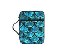KLJnmbb Bolsa de almacenamiento de la Biblia impermeable con diseño de escamas de peces, organizador religioso, soporte para las Escrituras para viajes a la iglesia