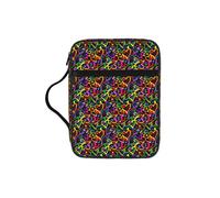KLJnmbb Bolsa de almacenamiento de la Biblia impermeable con estampado de arco iris, organizador religioso, soporte para las Escrituras para viajes a la iglesia