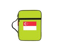 KLJnmbb Bolsa de almacenamiento de la Biblia impermeable con estampado de bandera de Singapur, organizador religioso, soporte de las Escrituras para viajes a la iglesia