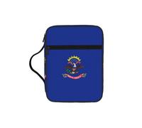 KLJnmbb Bolsa de almacenamiento de la Biblia impermeable con estampado de bandera del estado de Dakota del Norte, organizador religioso, soporte de las Escrituras para viajes a la iglesia