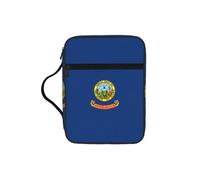 KLJnmbb Bolsa de almacenamiento de la Biblia impermeable con estampado de bandera del estado de Idaho, organizador religioso, soporte de las Escrituras para viajes a la iglesia