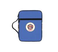 KLJnmbb Bolsa de almacenamiento de la Biblia impermeable con estampado de bandera del estado de Minnesota, organizador religioso, soporte de las Escrituras para viajes a la iglesia