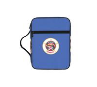 KLJnmbb Bolsa de almacenamiento de la Biblia impermeable con estampado de bandera del estado de Minnesota, organizador religioso, soporte de las Escrituras para viajes a la iglesia