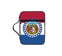 KLJnmbb Bolsa de almacenamiento de la Biblia impermeable con estampado de bandera del estado de Missouri, organizador religioso, soporte de las Escrituras para viajes a la iglesia