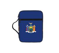 KLJnmbb Bolsa de almacenamiento de la Biblia impermeable con estampado de bandera del estado de Nueva York, organizador religioso, soporte de las Escrituras para viajes a la iglesia