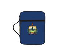 KLJnmbb Bolsa de almacenamiento de la Biblia impermeable con estampado de bandera del estado de Vermont, organizador religioso, soporte de las Escrituras para viajes a la iglesia