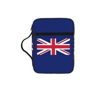 KLJnmbb Bolsa de almacenamiento de la Biblia impermeable con estampado de bandera del Reino Unido, organizador religioso, soporte para escritura para viajes a la iglesia