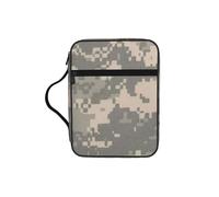 KLJnmbb Bolsa de almacenamiento de la Biblia impermeable con estampado de camuflaje digital del ejército, organizador religioso, soporte de las Escrituras para viajes a la iglesia