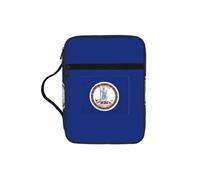 KLJnmbb Bolsa de almacenamiento de la Biblia impermeable con estampado de la bandera del estado de Virginia, organizador religioso, soporte de las Escrituras para viajes a la iglesia