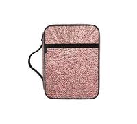 KLJnmbb Bolsa de almacenamiento de la Biblia impermeable con estampado de oro rosa, organizador religioso, soporte para escritura para viajes a la iglesia