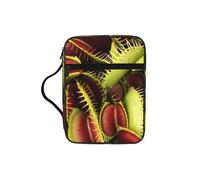 KLJnmbb Bolsa de almacenamiento de la Biblia impermeable con estampado de plantas carnívoras, organizador religioso, soporte para las Escrituras para viajes a la iglesia