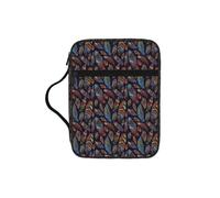 KLJnmbb Bolsa de almacenamiento de la Biblia impermeable con estampado de plumas de pavo real, organizador religioso, soporte para escritura para viajes a la iglesia