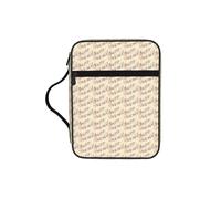 KLJnmbb Bolsa de almacenamiento de la Biblia impermeable con estampado floral y notas musicales, organizador religioso, soporte para las Escrituras para viajes a la iglesia