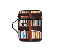KLJnmbb Bolsa de almacenamiento de la Biblia impermeable con impresión de libros, organizador religioso, soporte para escritura para viajes a la iglesia