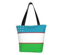 KLJnmbb Bolso de hombro funcional con estampado de bandera de la República de Uzbekistán, para viajes, playa, a la moda, para uso diario, vacaciones, trabajo, verano