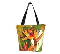 KLJnmbb Bolso de hombro funcional con estampado de pájaro tropical del paraíso, para viajes, playa, para uso diario, vacaciones, trabajo, verano